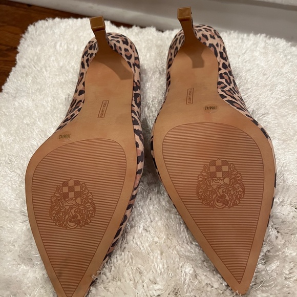 Vince Camuto Leather Mid-Heel Pumps - Rachella - Picture 6 of 11